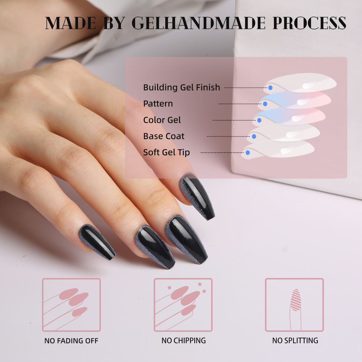 Midnight Sparkle Press-On Nails - 28PCS