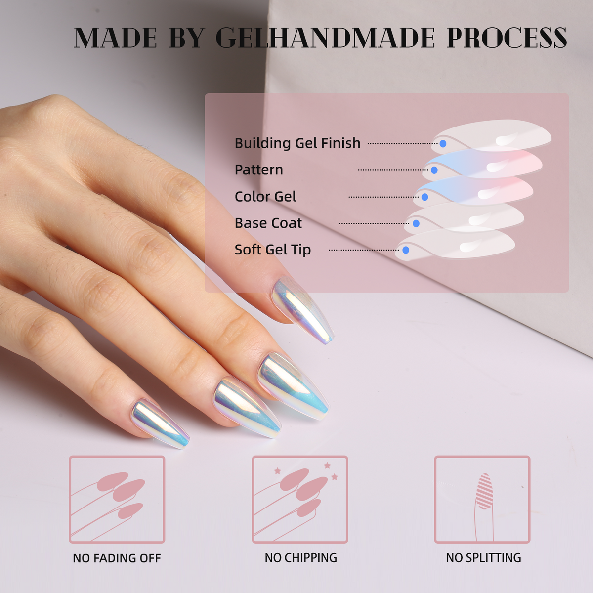 Iridescent Mirage Press-On Nails - 28PCS