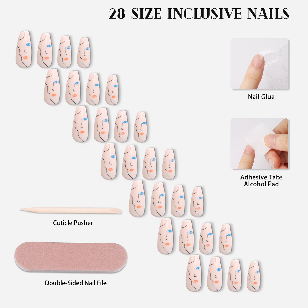 Abstract Artistry Press-On Nails - 28PCS