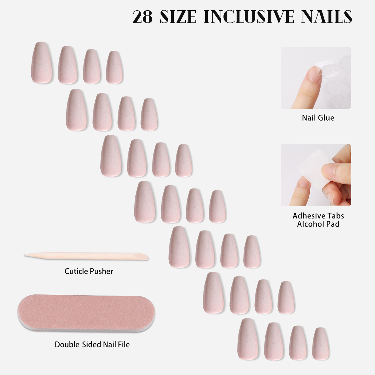 Winter Frost Press-On Nails - 28PCS