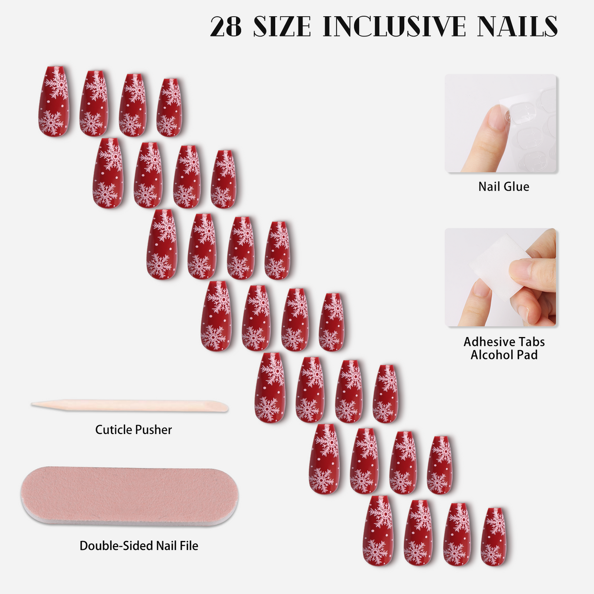 Winter Wonderland Press-On Nails - 28PCS